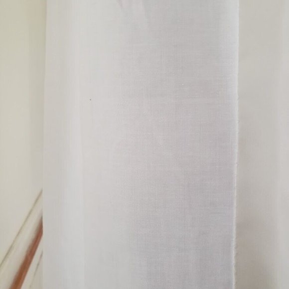 The Curtain Exchange Custom Luxury Drapes 84W 107L Linen & Silk White Euro Pleat - Picture 4 of 9